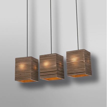 Ledvance - Lustr na lanku DECOR CARDBOARD 3xE27/15W/230V