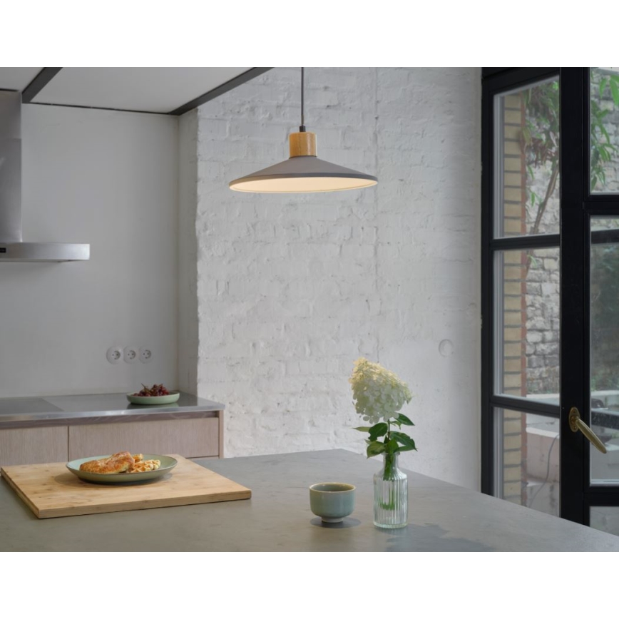 Ledvance - Lustr na lanku DECOR CONCRETE 1xE27/15W/230V pr. 32 cm beton šedá