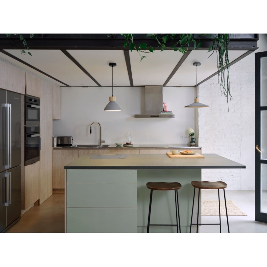 Ledvance - Lustr na lanku DECOR CONCRETE 1xE27/15W/230V pr. 32 cm beton šedá