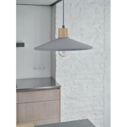 Ledvance - Lustr na lanku DECOR CONCRETE 1xE27/15W/230V pr. 32 cm beton šedá
