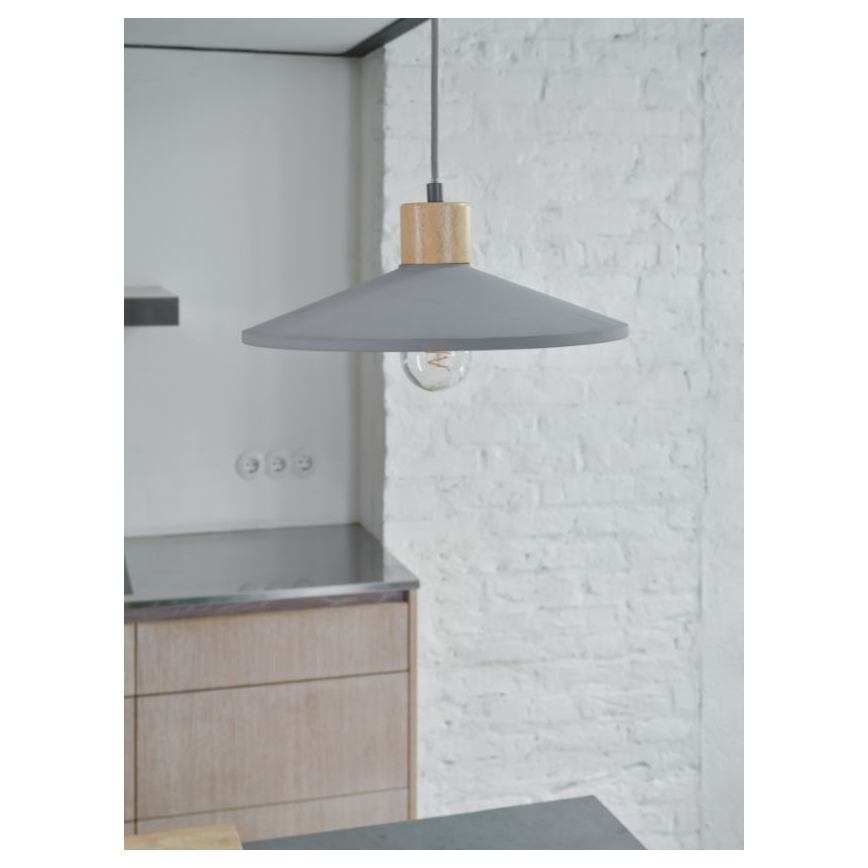 Ledvance - Lustr na lanku DECOR CONCRETE 1xE27/15W/230V pr. 32 cm beton šedá