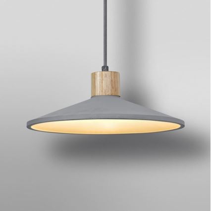 Ledvance - Lustr na lanku DECOR CONCRETE 1xE27/15W/230V pr. 32 cm beton šedá