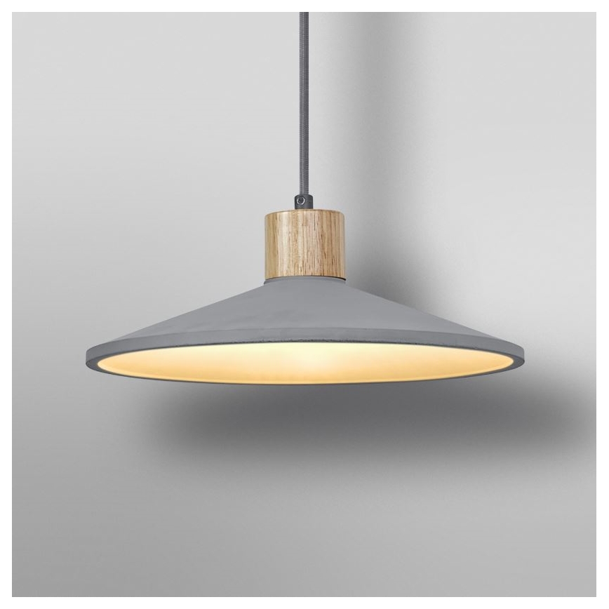 Ledvance - Lustr na lanku DECOR CONCRETE 1xE27/15W/230V pr. 32 cm beton šedá