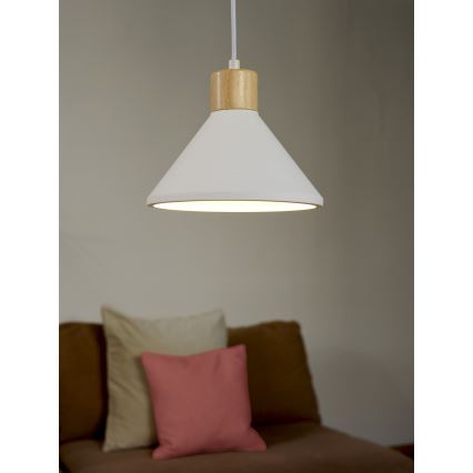 Ledvance - Lustr na lanku DECOR PLASTER 1xE27/25W/230V pr. 22 cm sádra bílá
