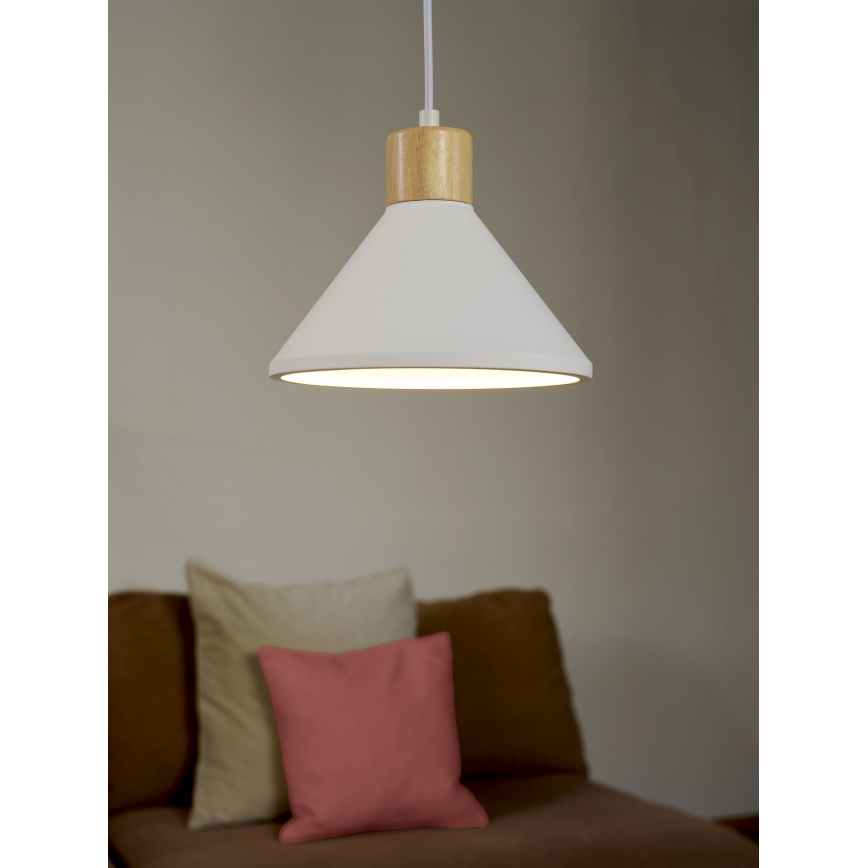 Ledvance - Lustr na lanku DECOR PLASTER 1xE27/25W/230V pr. 22 cm sádra bílá