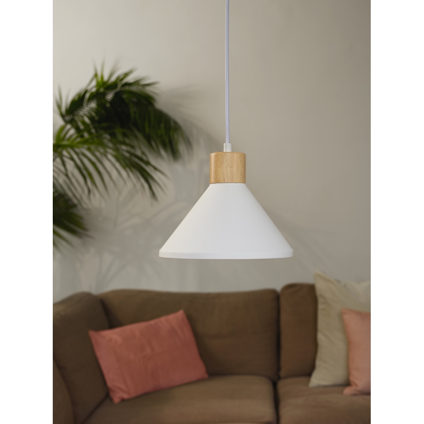 Ledvance - Lustr na lanku DECOR PLASTER 1xE27/25W/230V pr. 22 cm sádra bílá