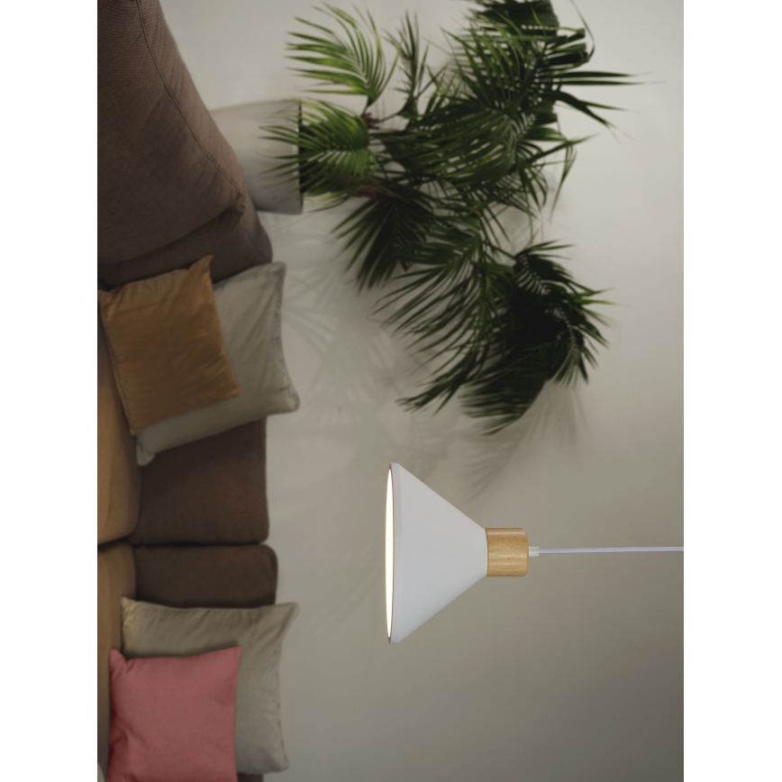 Ledvance - Lustr na lanku DECOR PLASTER 1xE27/25W/230V pr. 22 cm sádra bílá