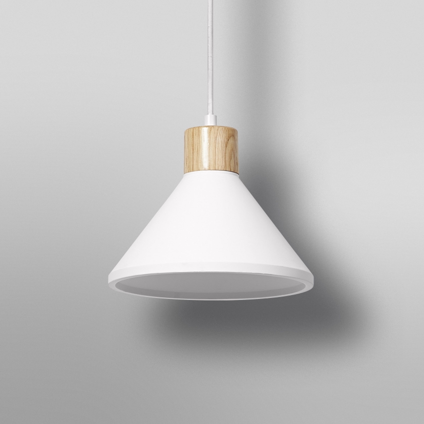 Ledvance - Lustr na lanku DECOR PLASTER 1xE27/25W/230V pr. 22 cm sádra bílá