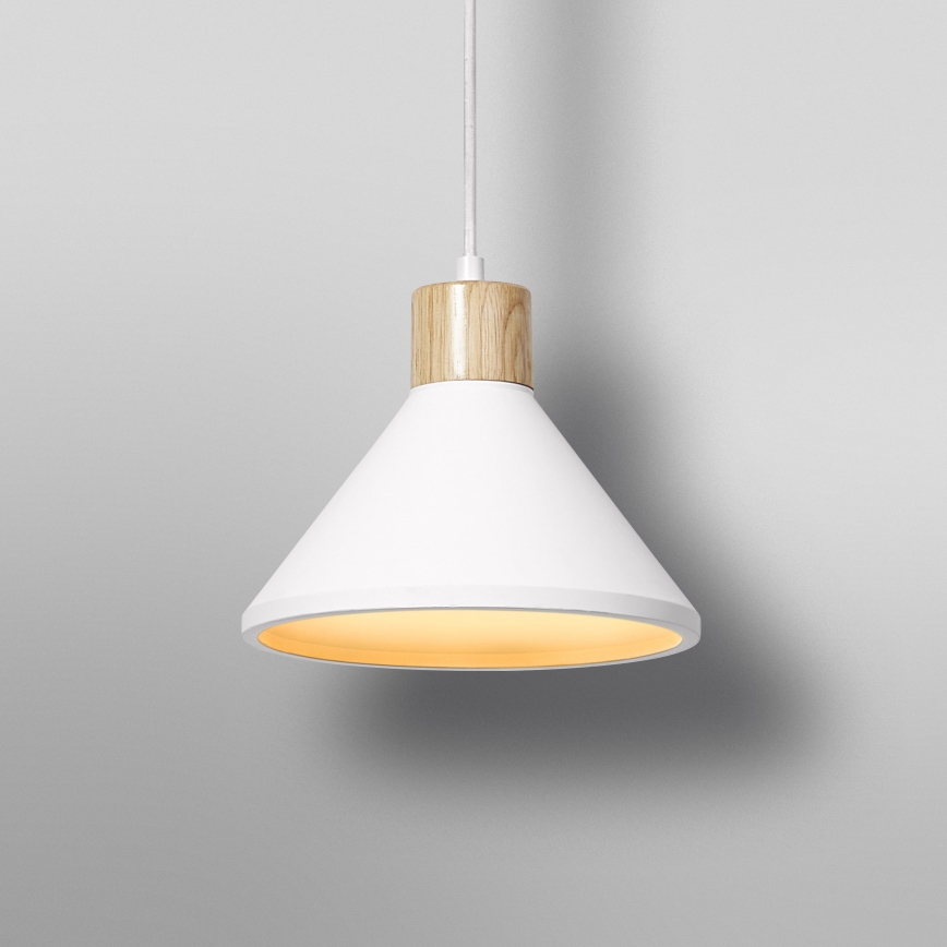 Ledvance - Lustr na lanku DECOR PLASTER 1xE27/25W/230V pr. 22 cm sádra bílá
