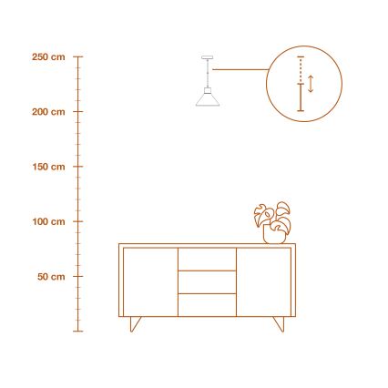 Ledvance - Lustr na lanku DECOR PLASTER 1xE27/25W/230V pr. 22 cm sádra bílá