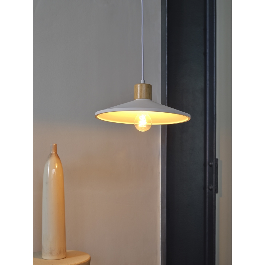 Ledvance - Lustr na lanku DECOR PLASTER 1xE27/25W/230V pr. 32 cm sádra bílá