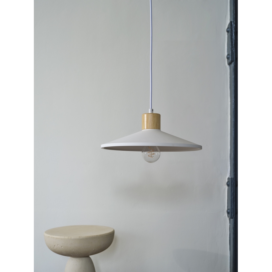 Ledvance - Lustr na lanku DECOR PLASTER 1xE27/25W/230V pr. 32 cm sádra bílá
