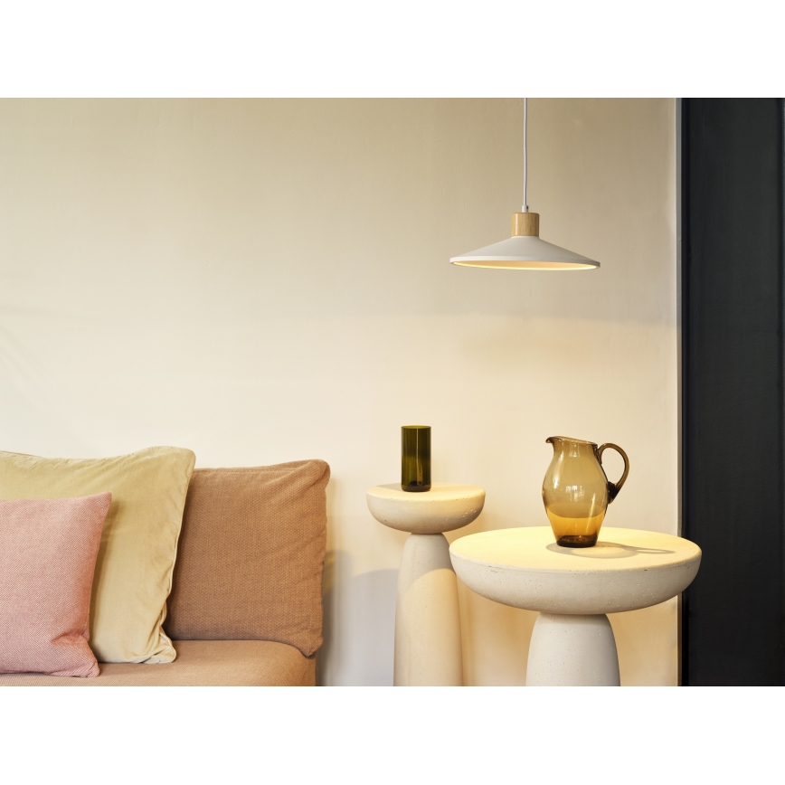 Ledvance - Lustr na lanku DECOR PLASTER 1xE27/25W/230V pr. 32 cm sádra bílá