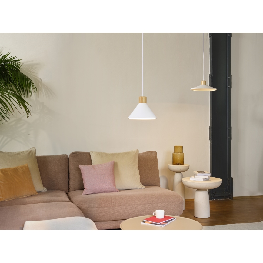 Ledvance - Lustr na lanku DECOR PLASTER 1xE27/25W/230V pr. 32 cm sádra bílá