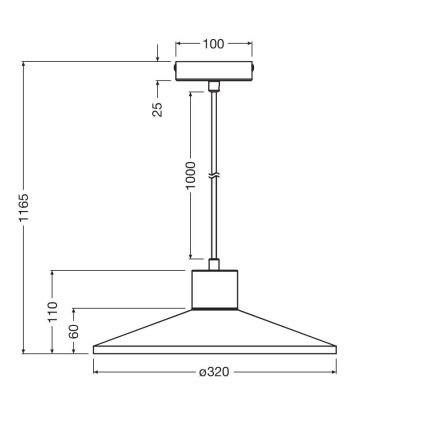Ledvance - Lustr na lanku DECOR PLASTER 1xE27/25W/230V pr. 32 cm sádra bílá