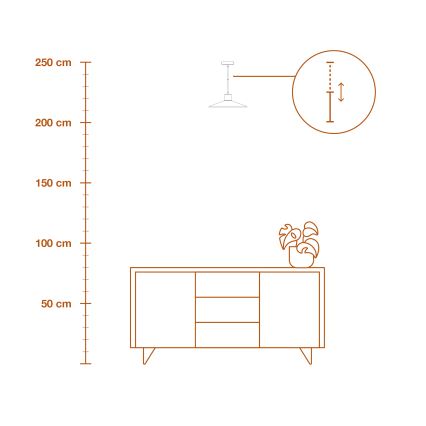 Ledvance - Lustr na lanku DECOR PLASTER 1xE27/25W/230V pr. 32 cm sádra bílá
