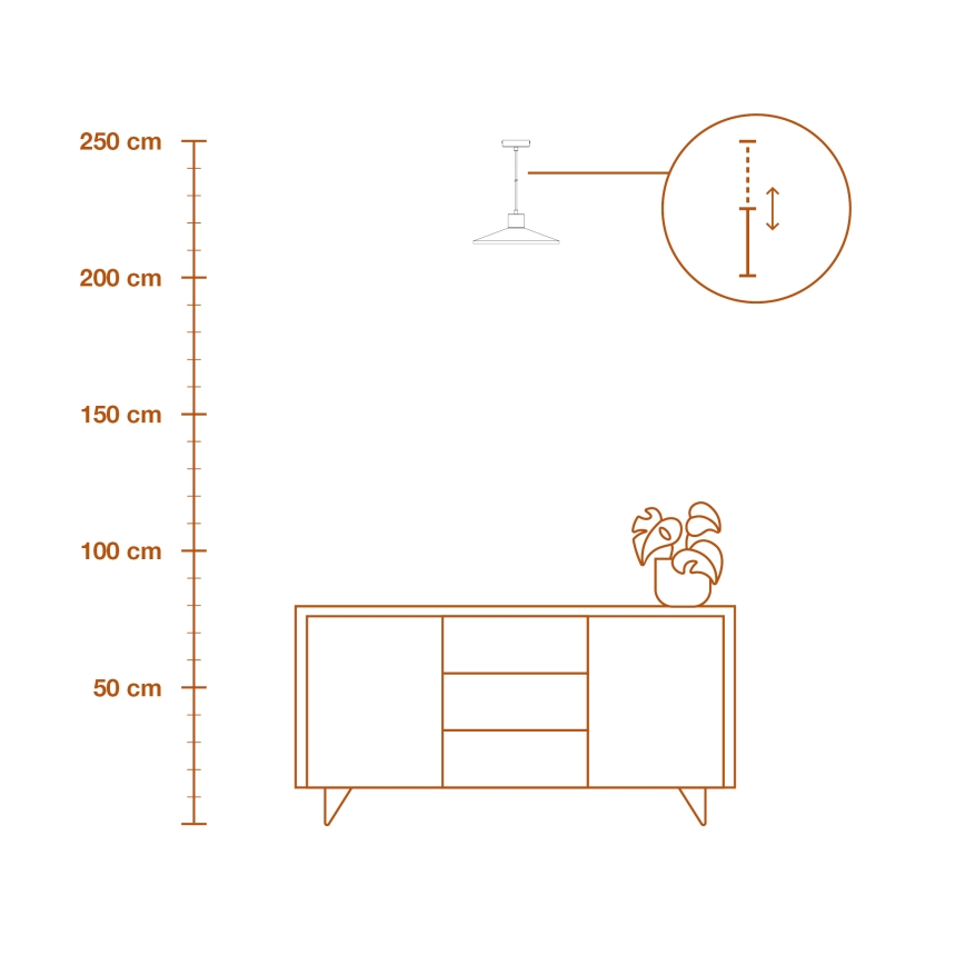 Ledvance - Lustr na lanku DECOR PLASTER 1xE27/25W/230V pr. 32 cm sádra bílá