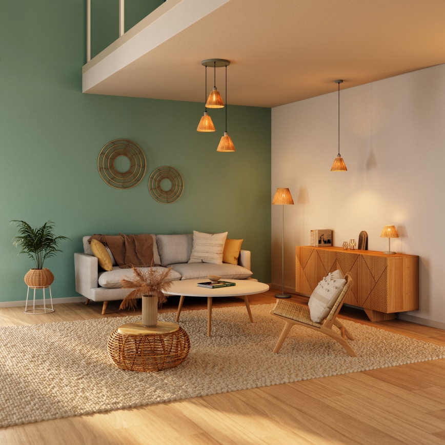 Ledvance - Lustr na lanku DECOR RAFFIA 1xE27/15W/230V rafie