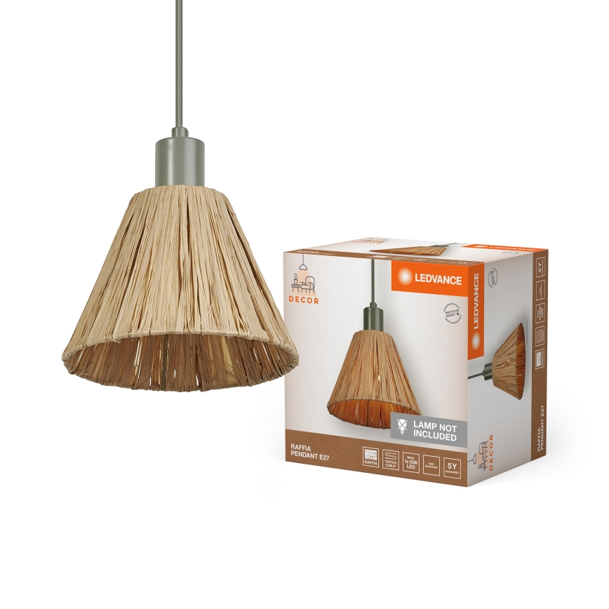Ledvance - Lustr na lanku DECOR RAFFIA 1xE27/15W/230V rafie
