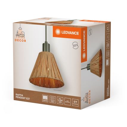 Ledvance - Lustr na lanku DECOR RAFFIA 1xE27/15W/230V rafie