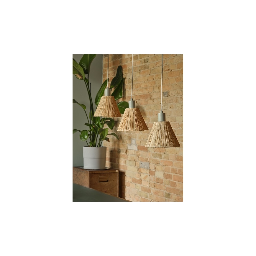 Ledvance - Lustr na lanku DECOR RAFFIA 3xE27/15W/230V rafie
