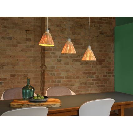 Ledvance - Lustr na lanku DECOR RAFFIA 3xE27/15W/230V rafie