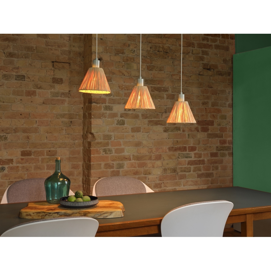 Ledvance - Lustr na lanku DECOR RAFFIA 3xE27/15W/230V rafie