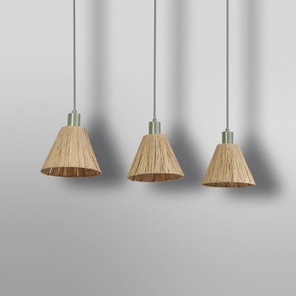 Ledvance - Lustr na lanku DECOR RAFFIA 3xE27/15W/230V rafie
