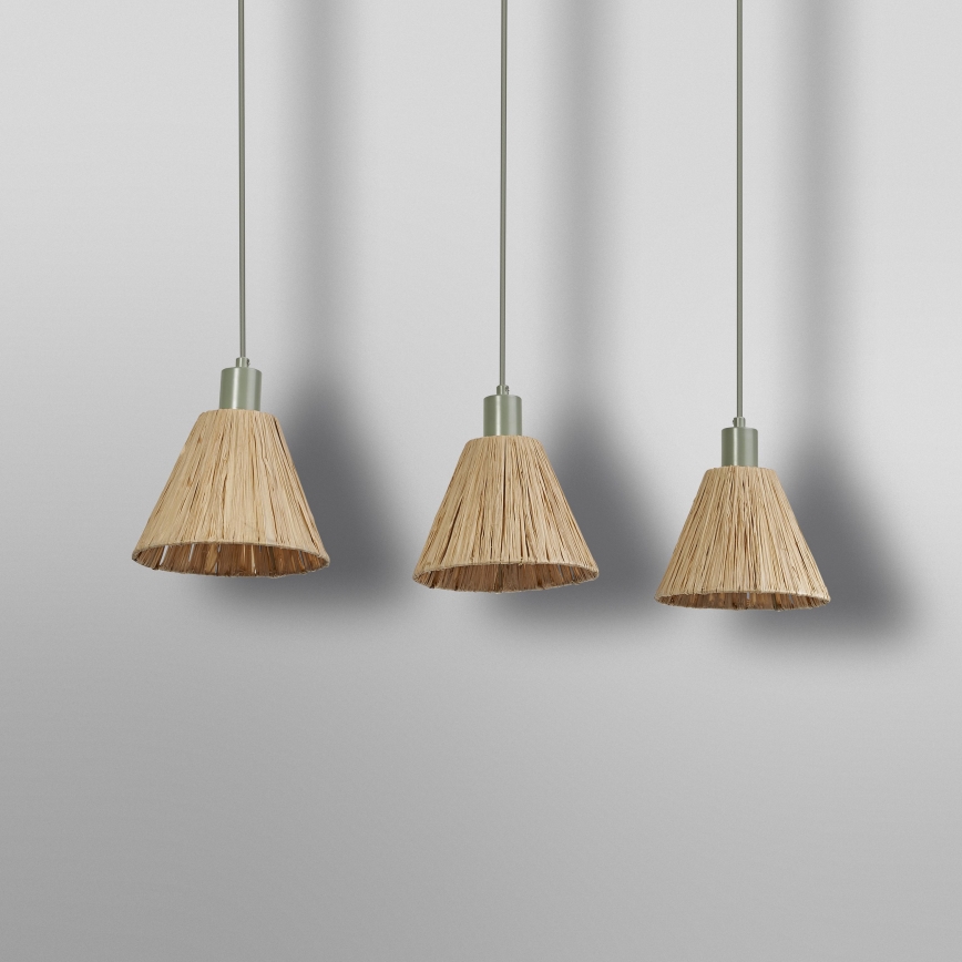 Ledvance - Lustr na lanku DECOR RAFFIA 3xE27/15W/230V rafie