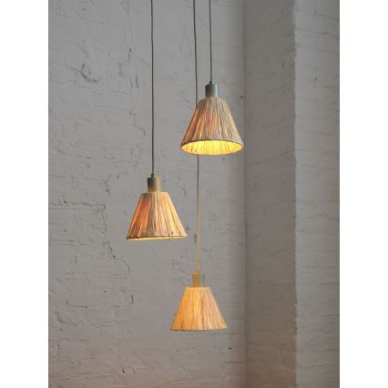 Ledvance - Lustr na lanku DECOR RAFFIA 3xE27/15W/230V rafie