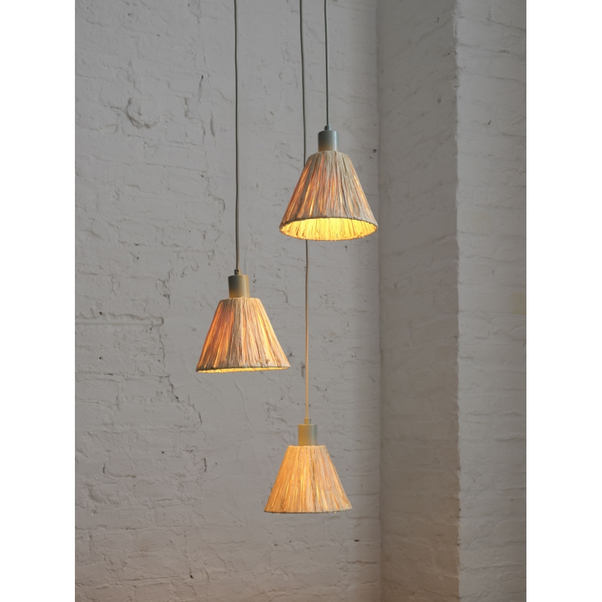 Ledvance - Lustr na lanku DECOR RAFFIA 3xE27/15W/230V rafie
