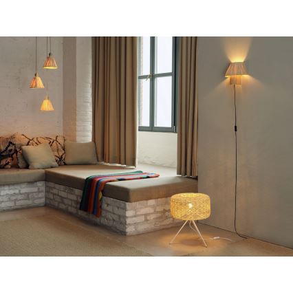 Ledvance - Lustr na lanku DECOR RAFFIA 3xE27/15W/230V rafie