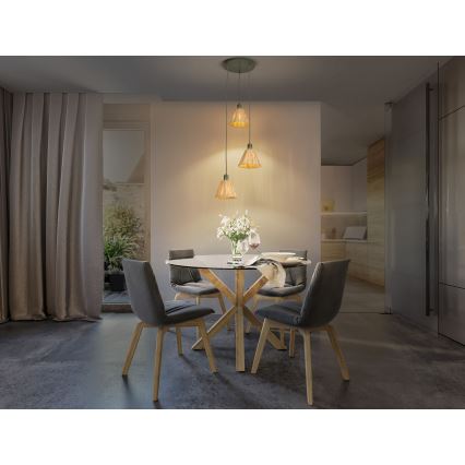 Ledvance - Lustr na lanku DECOR RAFFIA 3xE27/15W/230V rafie