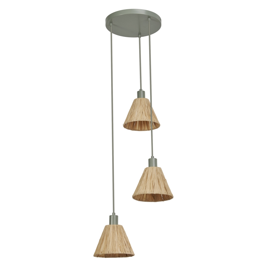 Ledvance - Lustr na lanku DECOR RAFFIA 3xE27/15W/230V rafie
