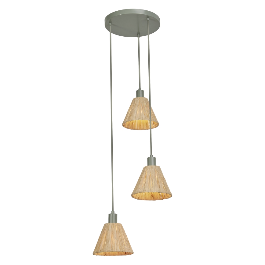 Ledvance - Lustr na lanku DECOR RAFFIA 3xE27/15W/230V rafie