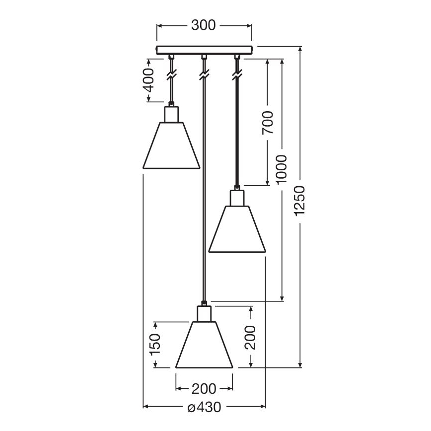 Ledvance - Lustr na lanku DECOR RAFFIA 3xE27/15W/230V rafie