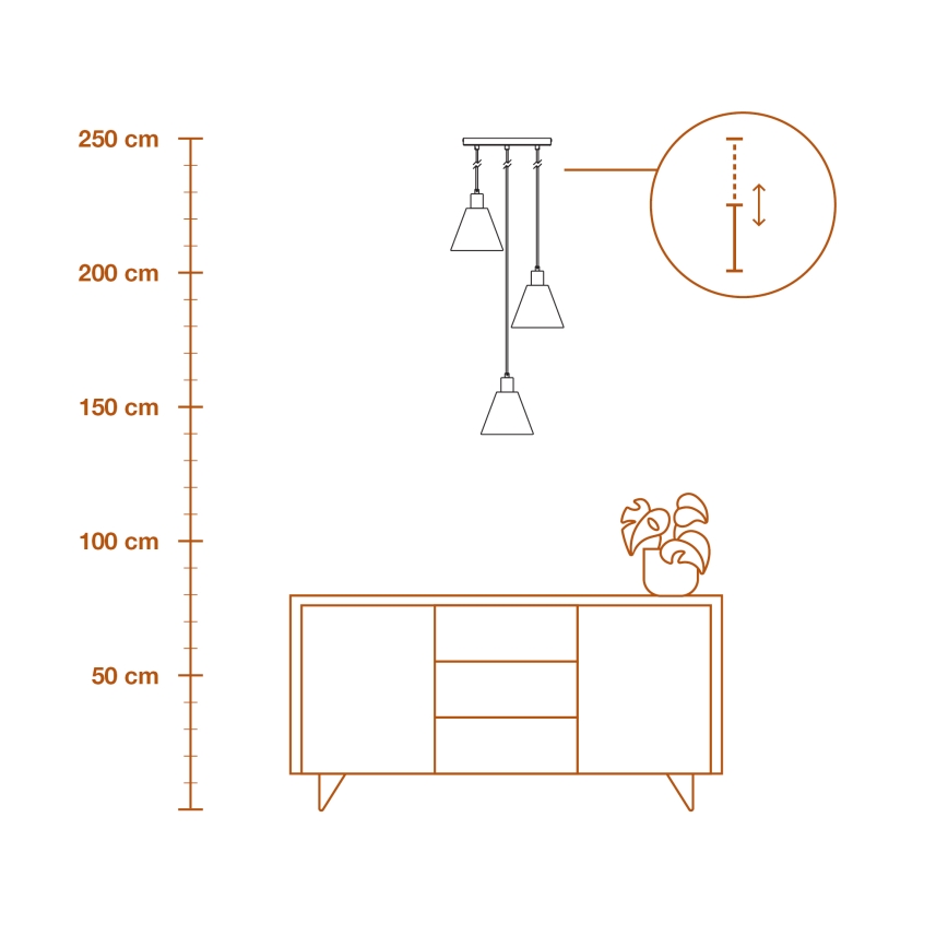 Ledvance - Lustr na lanku DECOR RAFFIA 3xE27/15W/230V rafie