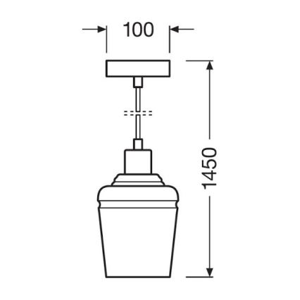 Ledvance - Lustr na lanku JAR 1xE27/40W/230V oranžová