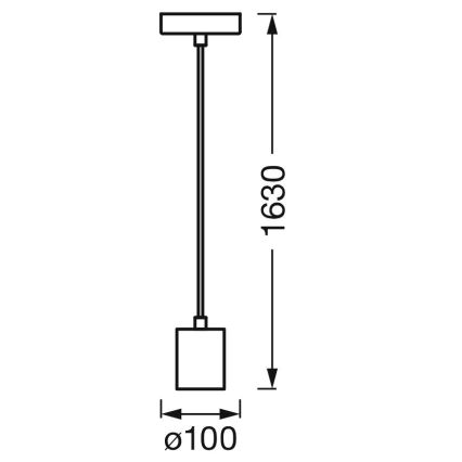 Ledvance - Lustr na lanku PENDULUM 1xE27/15W/230V gumovník