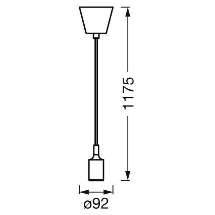 Ledvance - Lustr na lanku PENDULUM BELL 1xE27/15W/230V bílá