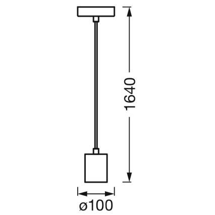 Ledvance - Lustr na lanku PENDULUM ROUND 1xE27/15W/230V černá