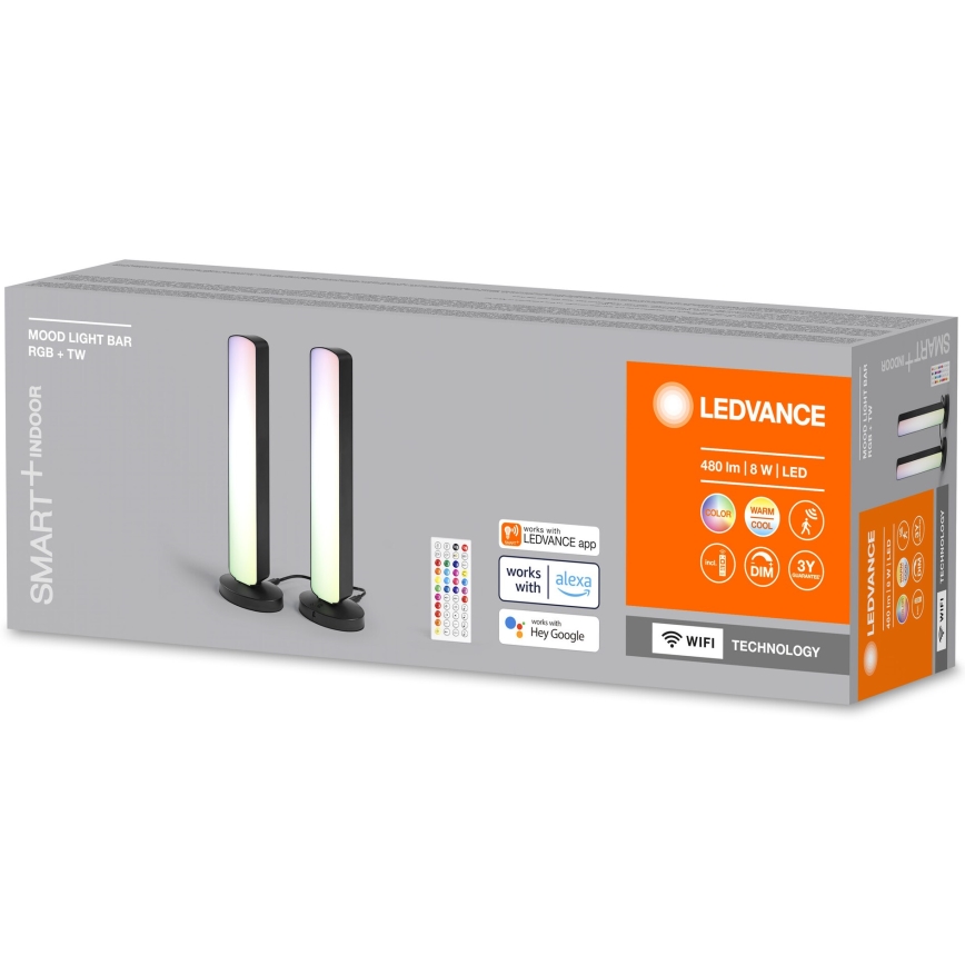 Ledvance - SADA 2x LED RGBW Stmívatelná stolní lampa MOOD LIGHT LED/4W/230V Wi-Fi + dálkové ovládání