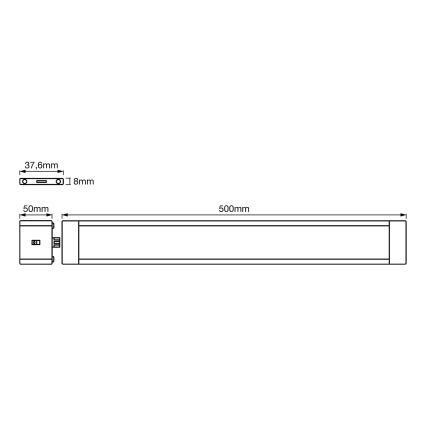 Ledvance - SADA 2x LED Stmívatelné podlinkové svítidlo se senzorem CABINET LED/18W/230V