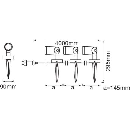 Ledvance - SADA 3x LED RGBW Venkovní lampa SMART+ SPOT 3xLED/4,5W/230V IP65 Wi-Fi