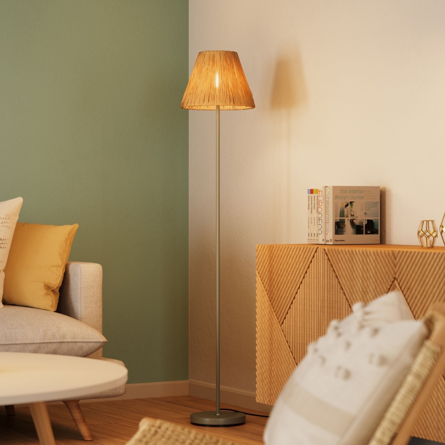 Ledvance - Stojací lampa DECOR RAFFIA 1xE27/15W/230V rafie
