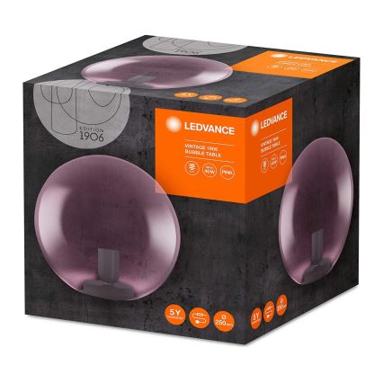Ledvance - Stolní lampa BUBBLE 1xE27/40W/230V růžová