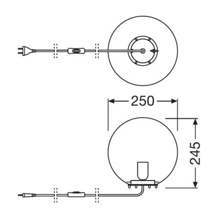 Ledvance - Stolní lampa BUBBLE 1xE27/40W/230V růžová