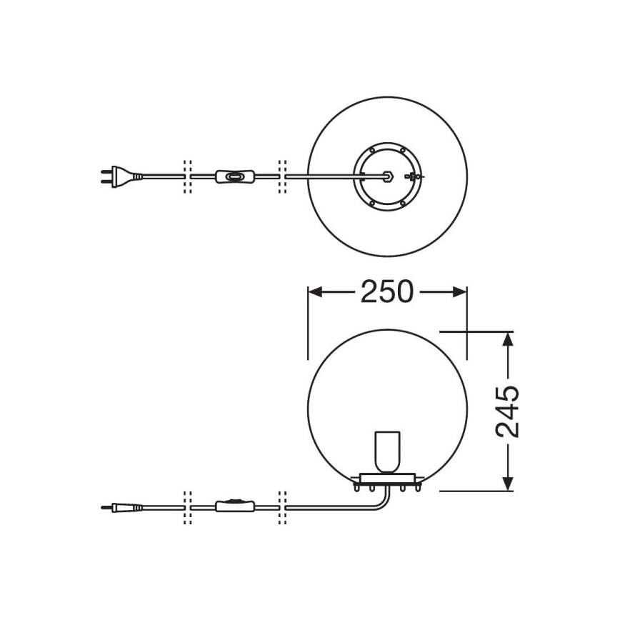 Ledvance - Stolní lampa BUBBLE 1xE27/40W/230V růžová