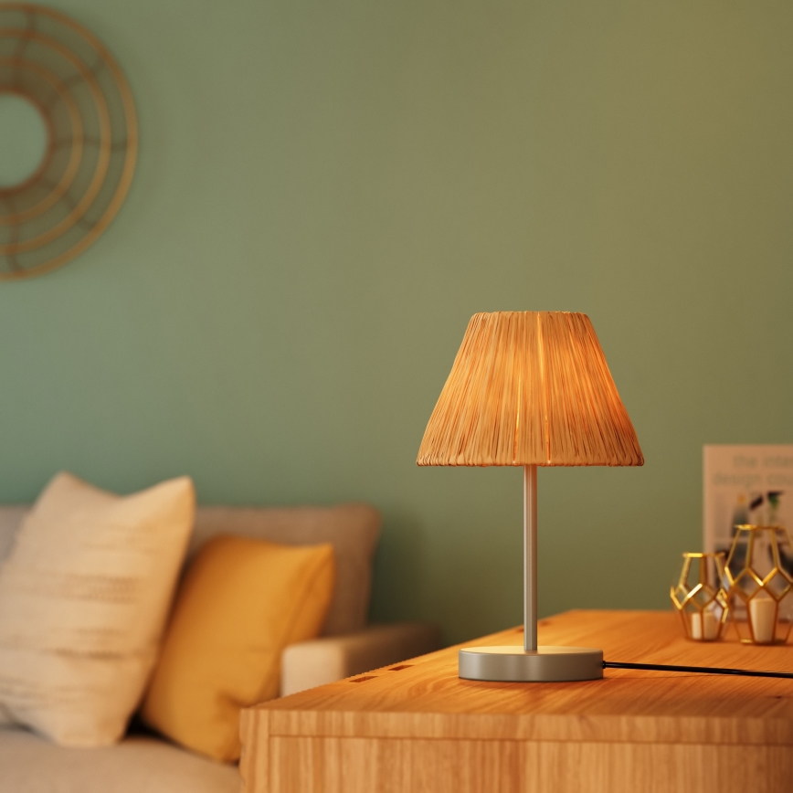 Ledvance - Stolní lampa DECOR RAFFIA 1xE27/15W/230V rafie