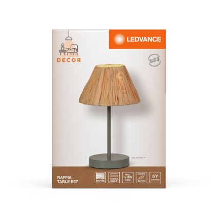 Ledvance - Stolní lampa DECOR RAFFIA 1xE27/15W/230V rafie